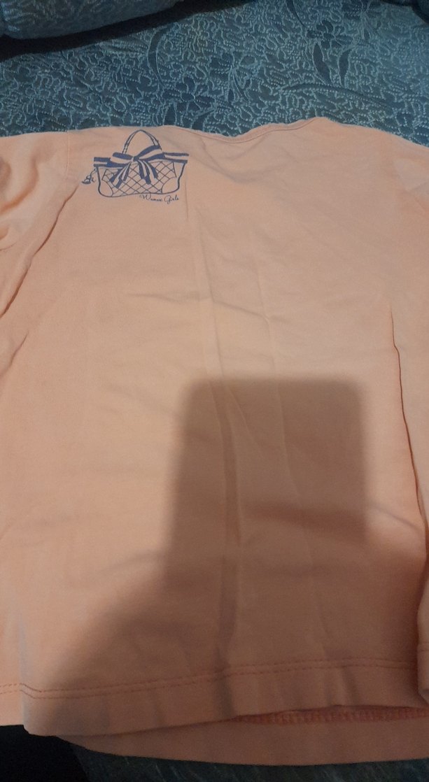 Bej Baskılı Uzun Kollu Kız Tişörtü - Görsel 3