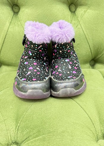 Skechers Kız Çocuk Pembe Kauçuk Bot Velcro