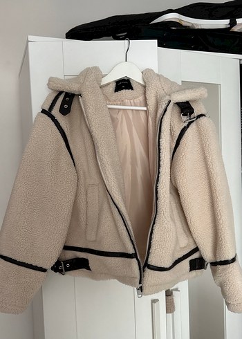 LCW Bej Peluş Detaylı Kadın Ceket