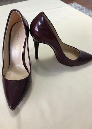 37 Beden bordo Renk Bordo Rugan Stiletto Topuklu Kadın Ayakkabı