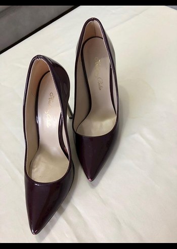 Diğer Bordo Rugan Stiletto Topuklu Kadın Ayakkabı