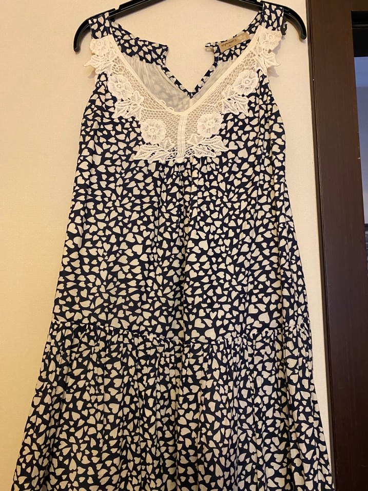 Dantel Detaylı V Yakalı Bohem Mini Elbise - Görsel 2