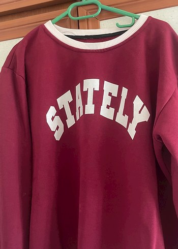 Diğer Bordo Uzun Kollu Street Sweatshirt