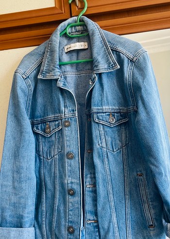 Düğmeli Mavi Denim Ceket