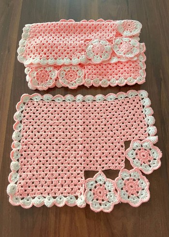 vintage örgü peçeteler4lü - Görsel 2