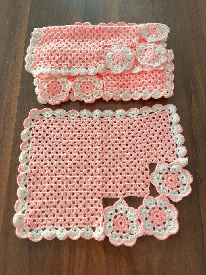 vintage örgü peçeteler4lü - Görsel 2