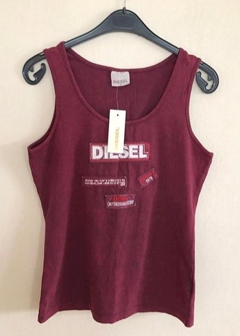 Bordo Baskılı Diesel Kadın Atlet