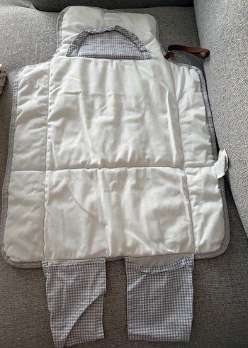 Gri Kareli Mordesign Bebek Çantası Alt Açma Minderi - Görsel 3