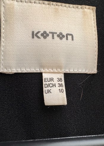 Koton Kemerli Siyah Kadın Yelek
