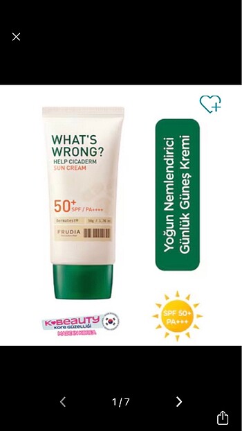 Frudia cica spf 50 Kore güneş kremi