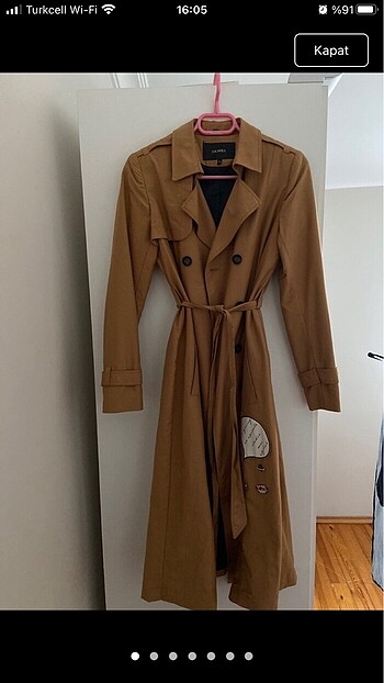 38 Beden camel Renk Kayra trençkot