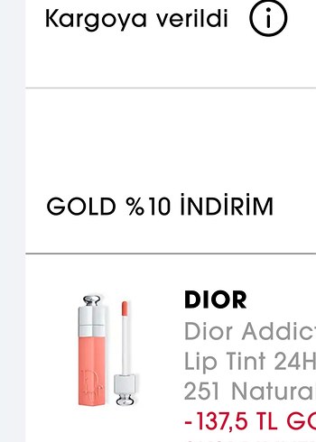 Dior Addict Lip Tint 24H 251 Natura Gold