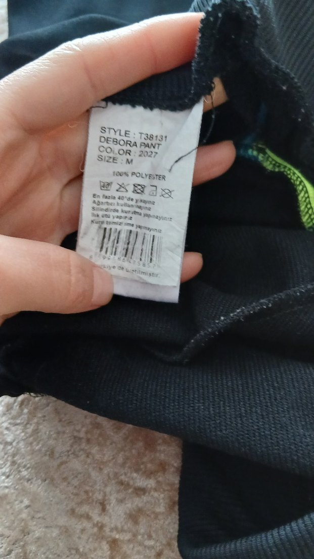 Renkli Detaylı Siyah Spor Eşofman Altı — görsel 5/6