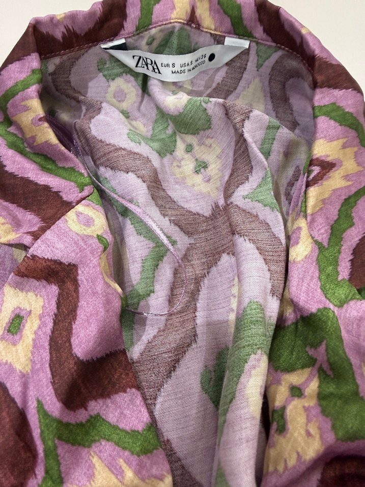 Pembe Bohem Uzun Kollu V Yakalı Gömlek - Görsel 3