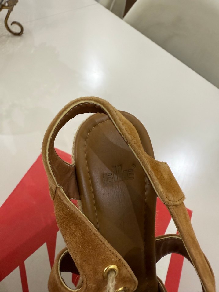 Kadın Kahverengi Süet Bağcıklı Dolgu Topuklu - Görsel 3