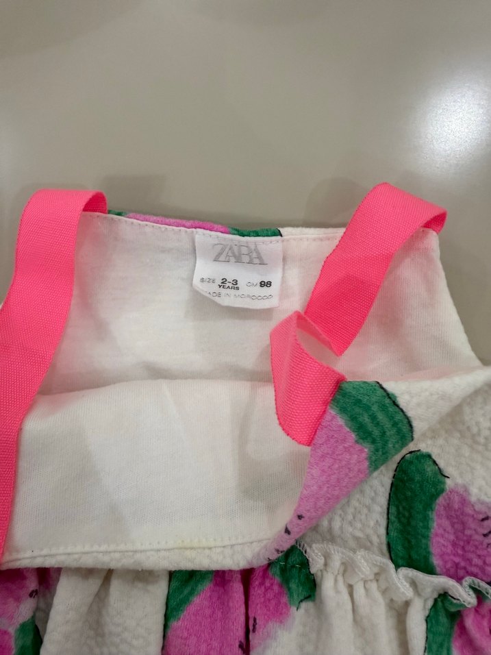 Renkli Karpuz Desenli Kız Elbisesi - Görsel 2