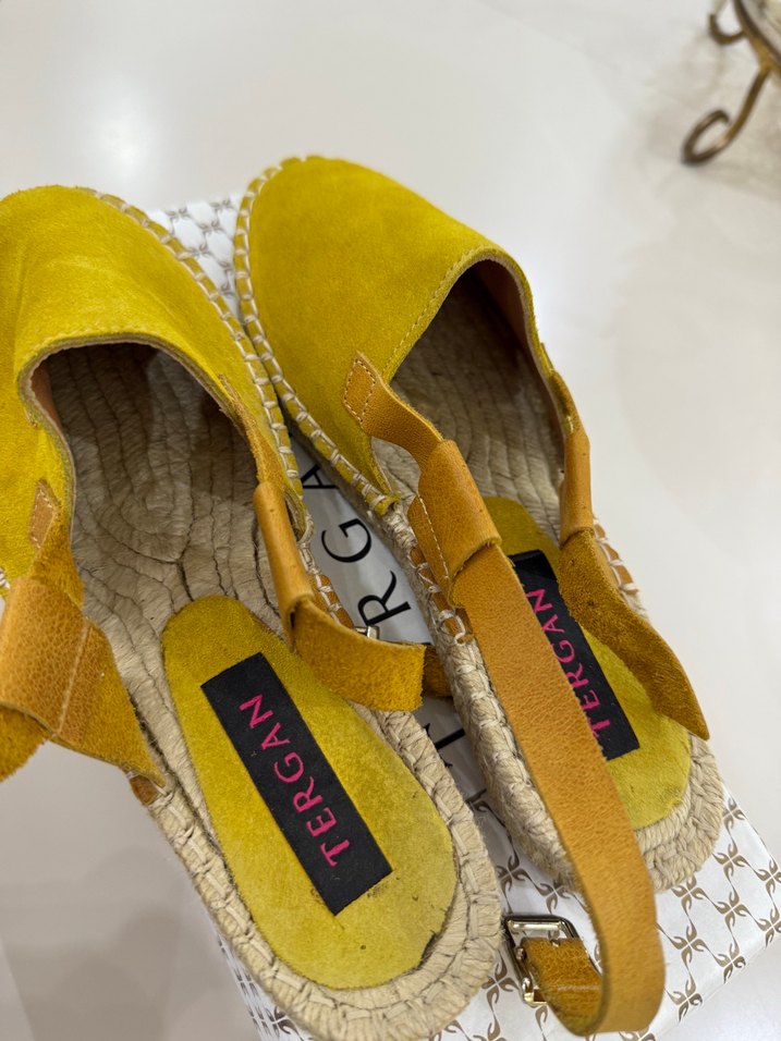 Sarı Süet Kadın  Espadril - Görsel 2