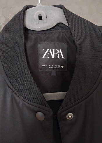 Zara ZARA Saten Crop Bomber Ceket