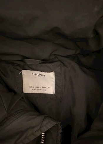 Bershka Siyah Fermuarlı Kadın Mont