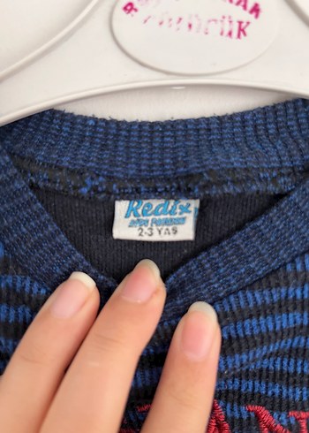 Diğer Erkek Çocuk Mavi Çizgili Triko Sweatshirt