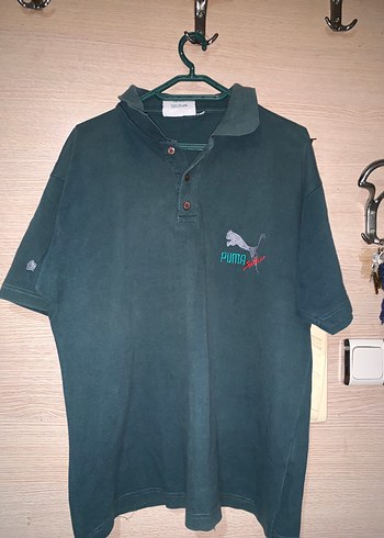 Yeşil Puma Spor Düğmeli Polo Tişört