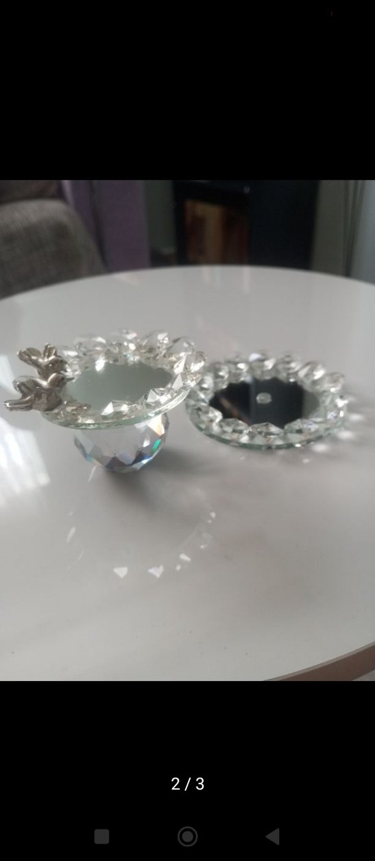 Beyaz Kristal yüzük standı - Görsel 2