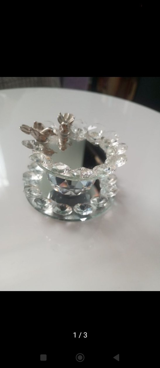 Beyaz Kristal yüzük standı - Görsel 3