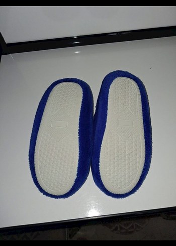 Çocuk Mavi Nakışlı Sıcak Ev Terliği - Görsel 2