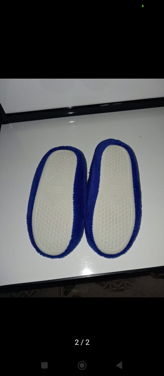 Çocuk Mavi Nakışlı Sıcak Ev Terliği - Görsel 2