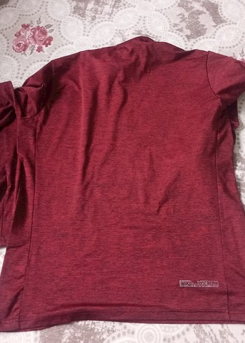 Bordo Erkek Fermuarlı Yüksek Yaka Sweatshirt - Görsel 2