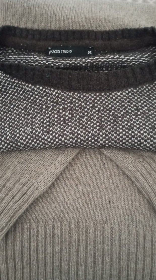 Gri Örgü Erkek Bisiklet Yaka Kazak - Görsel 2