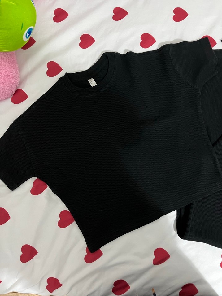 Siyah Rahat Kesim  Eşofman Takımı - Görsel 2