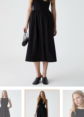 Siyah Uzun Kadın Elbise - Görsel 2