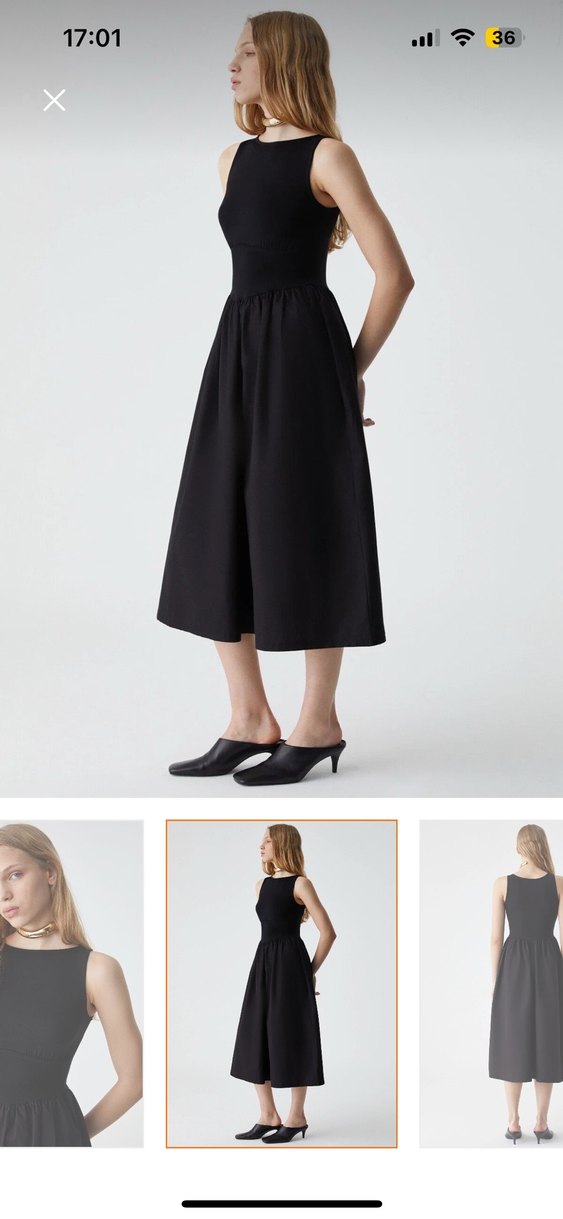 Siyah Uzun Kadın Elbise - Görsel 4