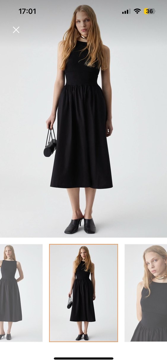 Siyah Uzun Kadın Elbise - Görsel 2