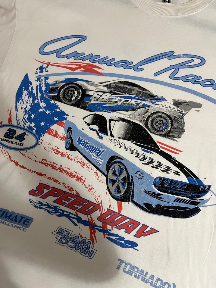 Beyaz Baskılı Pamuklu Erkek Tişört - Görsel 2