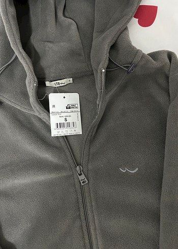 Gri Fermuarlı Kapüşonlu Erkek Polar - Görsel 2