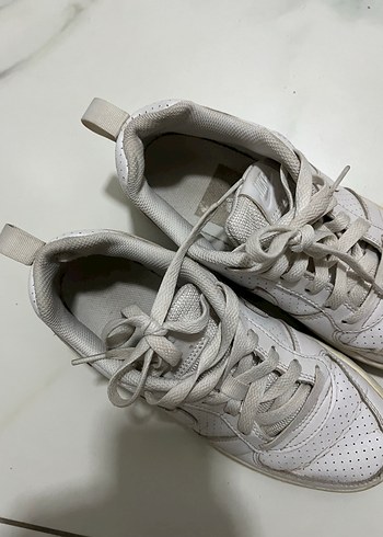 36,5 Beden beyaz Renk Beyaz Bağcıklı Kadın Sneakers
