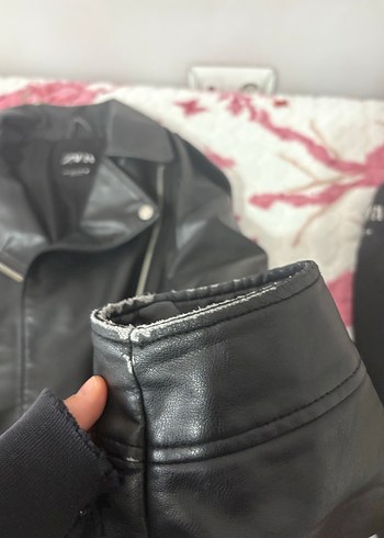 Zara deri ceket - Görsel 5