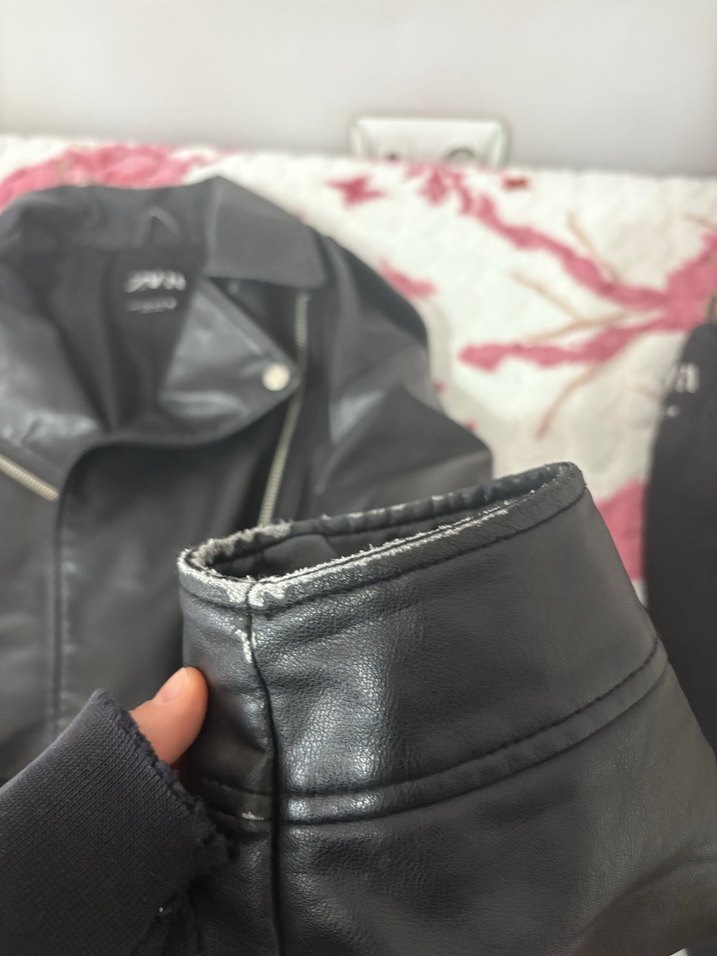 Zara deri ceket - Görsel 5