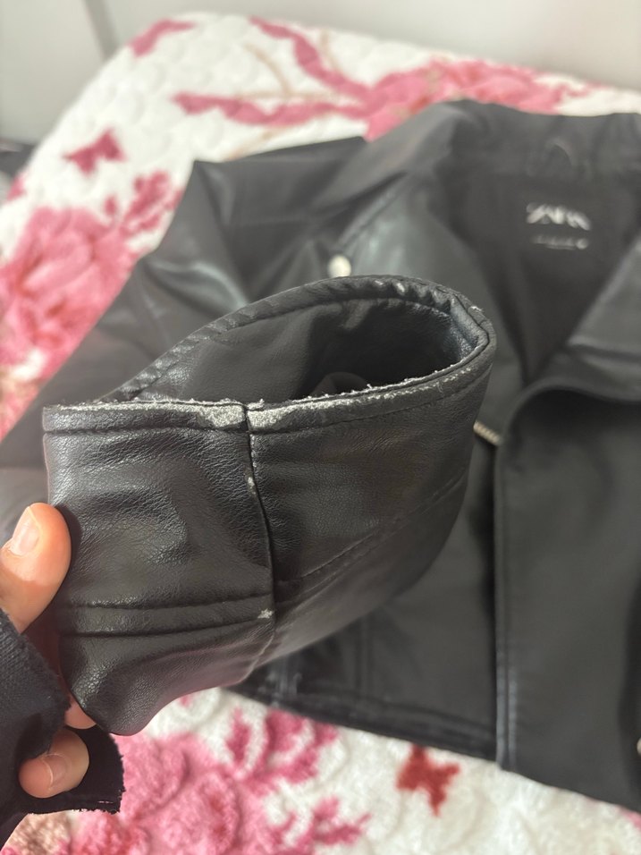 Zara deri ceket - Görsel 4