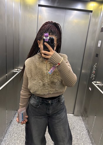 Bershka peluş hırka - Görsel 4