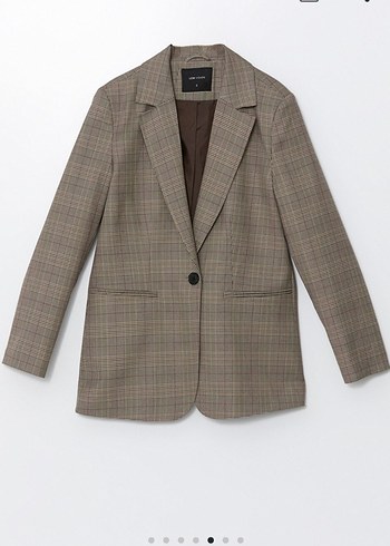 xs Beden çeşitli Renk Ekose Desenli Kadın Blazer Ceket