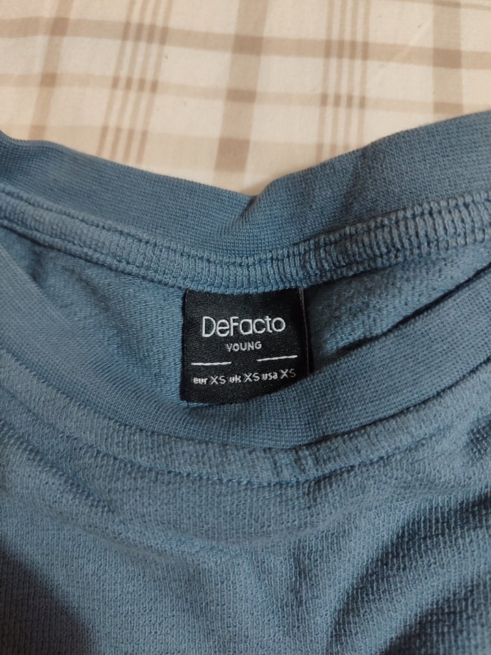 Mavi Pamuklu Erkek Tişört - Görsel 3