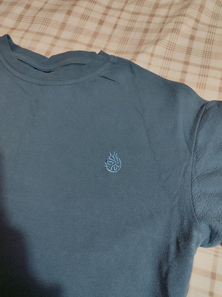 Mavi Pamuklu Erkek Tişört - Görsel 2