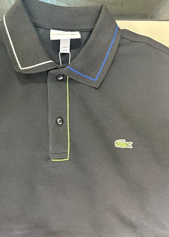 l Beden Lacoste Düğmeli Siyah Erkek Polo Tişört