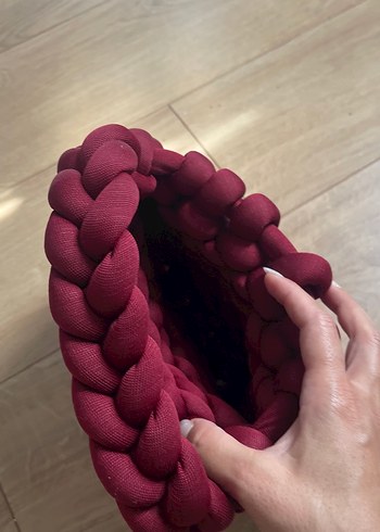 Beden Bordo Örgü Kadın Çanta