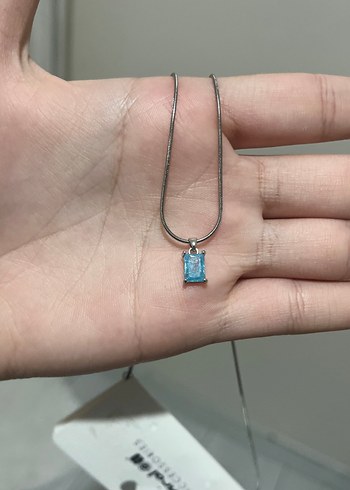 Accessorize Mavi Zincir Detaylı Minimalist Kadın Kolye