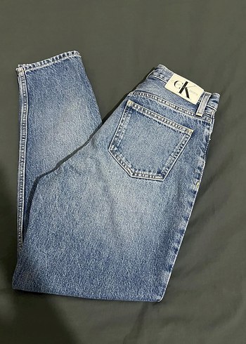 Düğmeli Normal Boy Mavi Kadın Kot Pantolon