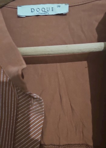 Düğmeli kremit rengi Uzun tensel Tunik - Görsel 3